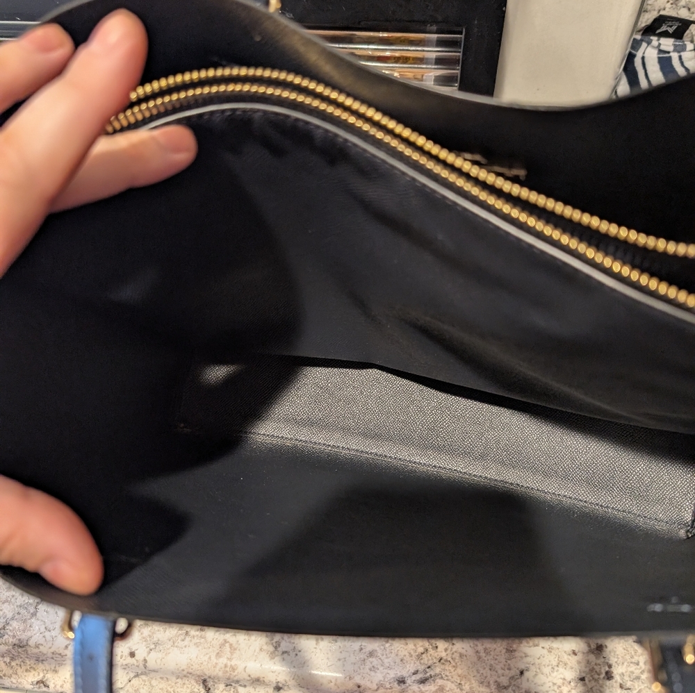 Coach Dark Blue Cherry Pattern Tote - image 5